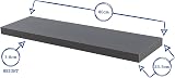 Harbour Housewares 80cm Grey Floating Shelves Pair view 3