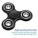 Colovis 2 Pack Tri Hand Spinner Fidget Toy - Fidget Spinner Stress Reducer EDC Focus Toy for Kids & Adults - Relieves ADHD Anxiety and Boredom (Black, 2 Pack)
