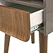 Amazon Brand – Rivet Mid-Century Modern Lacquer Side End Table Nightstand, Grey and Walnut