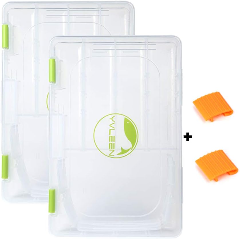 YVLEEN Fishing Tackle Box Organizer - 3600 3700 Tackle Plastic Storage Box Kit with Adjustable Dividers, Large Utility Tackle Plastic Organizer Boxes for Fishing Lures, Included 2pcs of Extra Clip : Sports & Outdoors