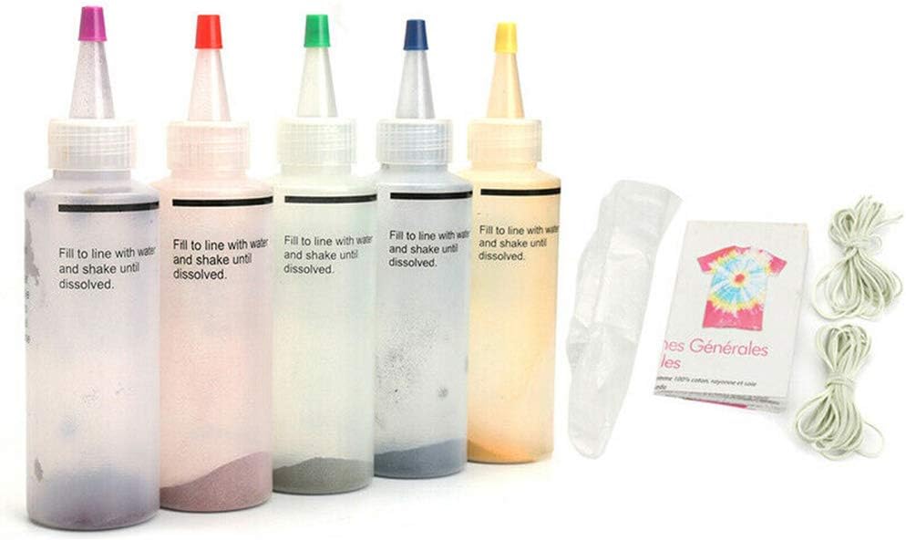 Tie Dye Kit, 18pcs/5pcs One Step Tie Dye Kit, Colorful Shirt Fabric Dye, Fabric Textile Paints, with Gloves, for Kids and Adults Fashion DIY Craft