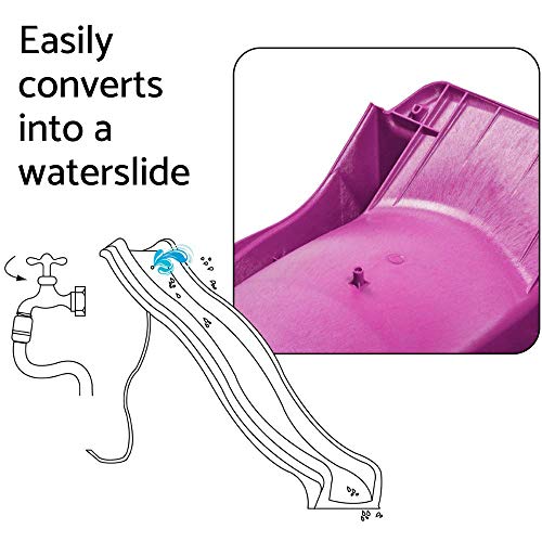 Blue Rabbit Play Outdoor Wavy Kids Slide, 10', Purple