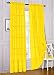 Gorgeous Home *DIFFERENT COLORS* 2 PANELS 55" WIDE X 63" LENGTH (FOR EACH PANEL) SOILD WINDOW SHEER PANELS CURTAINS TREATMENT ROD POCKET DRAPE (BRIGHT YELLOW)