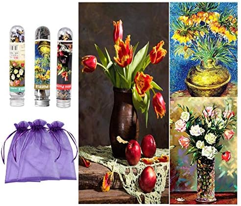 Mini Test Tube Pocket Puzzle for Painting, 150 Pieces, Adult Creative Gift Decompression Jigsaw Puzzle Cartoon Puzzle Parent-Child Toy Children's Day Gift