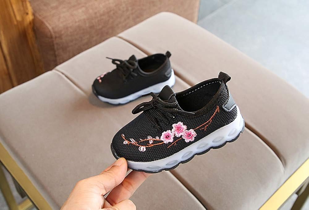 Robemon Enfants Bebe Garcons Filles Broderie Fleur Courir Led Lumineux Chaussures Sneakers Kitchenettes Gros Electromenager Ram Mount Co Uk