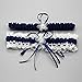 Women Wedding Bridal Legs Garter Set Lace Wedding Garters for Bride Navy Blue
