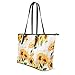 InterestPrint Sugar Skull Women's Leather Tote Shoulder Bags Handbags