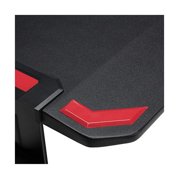 RESPAWN RSP3010 Computer Ergonomic Height Adjustable Gaming Desk, 52.6 in, Red Gamesmega