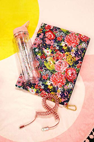 ban.do Women's Glitter Bomb Insulated Water Bottle with Straw, 24 Ounces, Clear Confetti - Thumbnail 3