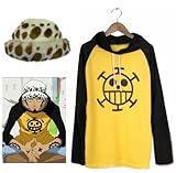 One Piece Trafalgar Law Cosplay Costume and Hat ,Size L