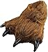 NORTY - Boys Big Foot Grizzly Bear Claw Slippers, Brown 39427-Small