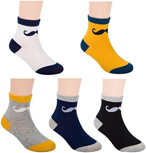 Tycipe Boys' Growing Socks Half Cushion Crew Beard Socks