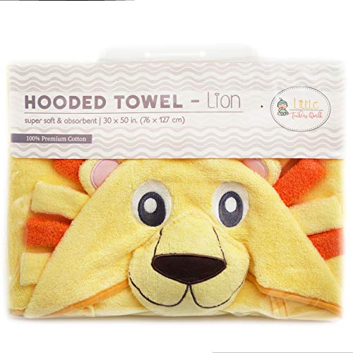 image for Premium Hooded Towel for Kids |Lion Design | Ultra Soft and Extra Larg