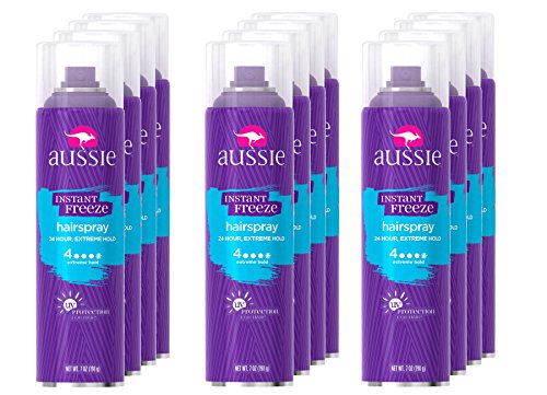 Aussie Instant Freeze Aerosol Hairspray 7 Oz (Pack of 12) (Best Smelling Drugstore Hairspray)