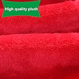 Ruimeier Christmas Santa Hats For Adults Plush Red Santa Hat With White Trim A022