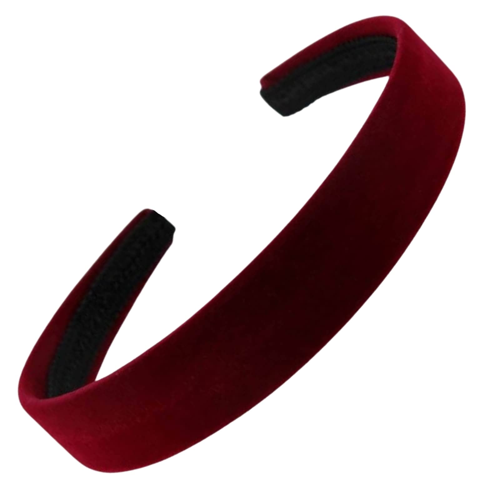 Burgundy Velvet Feel Alice Hair Band Headband 2.5cm (1") Wide
