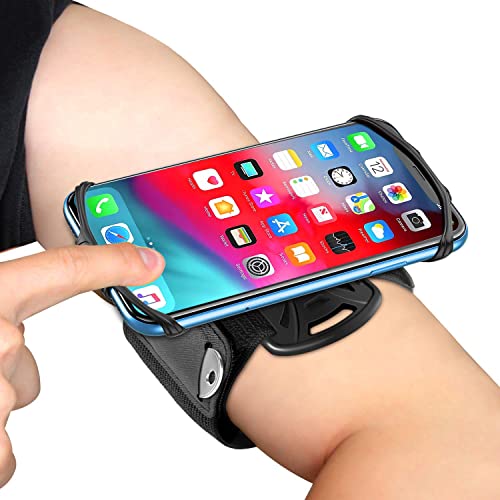 Goigrn Running Phone Holder, 360° Rotatable Running Armband, Universal Adjustable Phone Armband for Jogging Gym Hiking, Compatible with iPhone 14/14 Pro/14 Pro Max/13/12/XR/XS Max/X, Samsung S22/S21