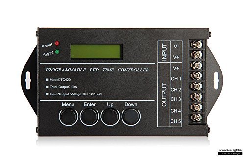 Creative Lights - LED TAGESLICHTSIMULATOR 5 Kanal DIMM-Controller - LED TIME Control - IDEAL FÜR AQUARIENBELEUCHTUNGEN- DEUTS