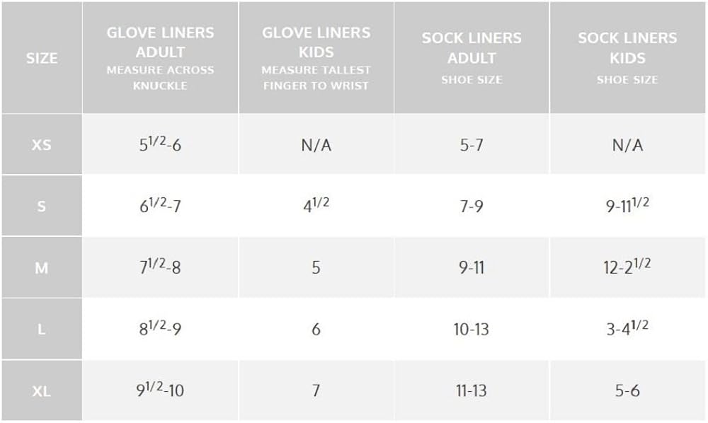 Terramar Kids Thermasilk Ultra-Thin Performance Liner Gloves: Clothing