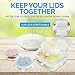 K-ware Silicone Stretch Lids Reusable Set of 6 BPA-Free Food Saver Bowl Covers