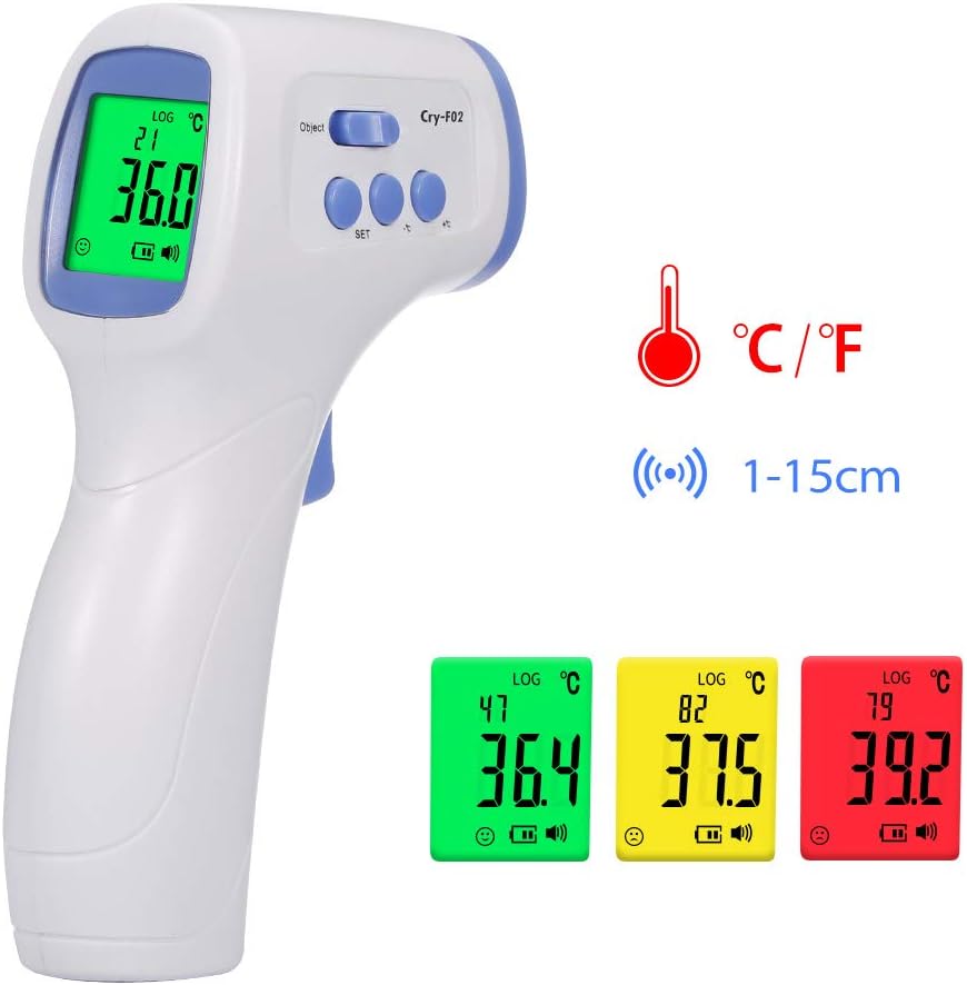 Decdeal Digital Infrared Thermometer Temperature Gauge Object Non Contact Temperature Measurement Device 4 Setting Modes 99 Memories ℃ and ℉ Switchable