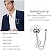 SIYWINA Brooch for Men Suit Pin Vintage Chain Brooch Suit Shirts Accessories