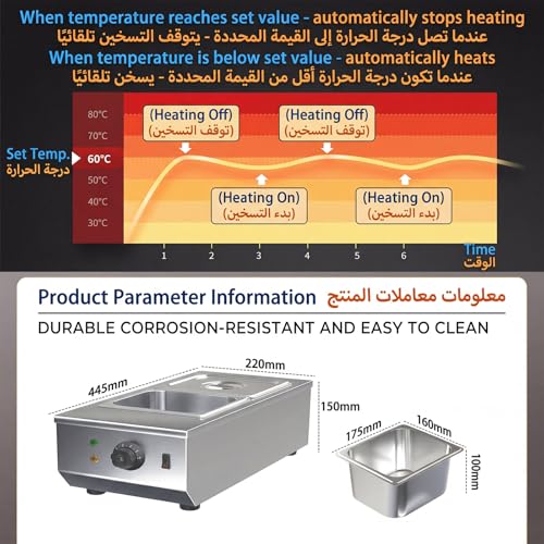 ALISMAEEL 2-Tanks Chocolate Melting Machine Chocolate Tempering Pot 800W Electric Chocolate Heater Fondue with Automatic Constant Temperaturel for Chocolate Milk Coffee Syrup Cheese Sauce