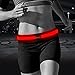BSEEN Led Running Belt USB Rechargeable Reflective Waist Pack High Visibility Fanny Pocket for Running, Camping, Walking, Cycling (Red)