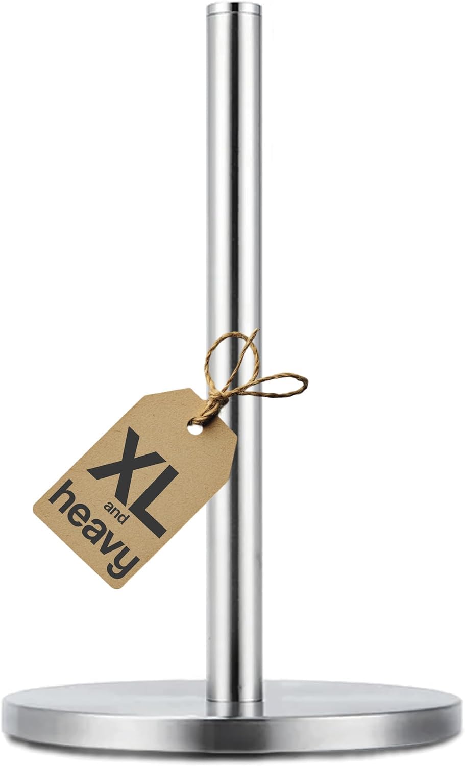 Space Home - XXL Stainless Steel Kitchen Roll Holder Free Standing - Heavy Duty Towel Holder Roll Dispenser - Waterproof and Rustproof Roll Stand & Paper Holder Large Rolls - 20.5 cm