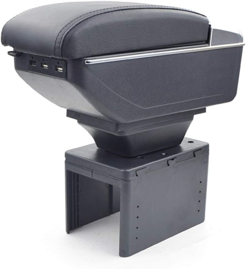 ZHAOHAOSC ,For dacia renault fluence armrest box leather arm rest usb storage center console rotatable car-styling accessories auto