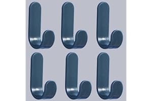 Angou 6 Pieces Hooks Adhesive Hooks, Wall Hooks for Jackets, Scarves, Bags, Backpacks, Towels and More Coat Hanger Hooks for 