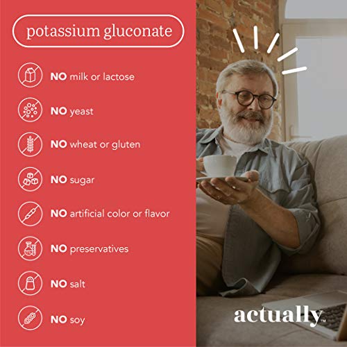 Actually Potassium Gluconate 650mg Caplets, Support Muscle and Nerve