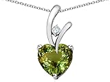 Star K Heart Shape 8mm Simulated Green Tourmaline