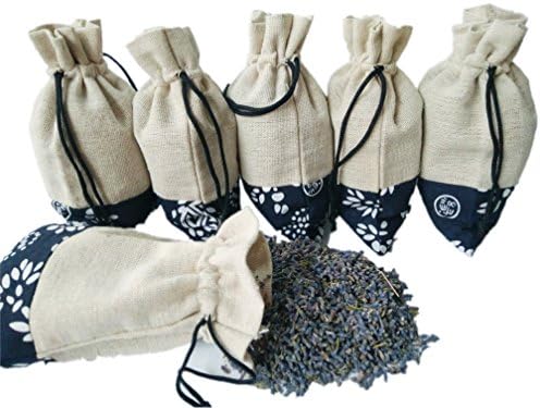 Wahdawn 6 Bags Moth Repellent Dried Lavender Sachet and Closet Freshener for Clothes