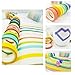 SACKORANGE rfv6 Washi Tape, Decorative DIY Tape Washi Rainbow Candy Color Sticky Paper Masking Adhesive Tape Scrapbooking and Phone DIY Decoration, 20 Rolls