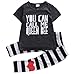 Magical Baby Little Girls You can Call me Queen bee T-Shirt and Striped Pants Outfit (80(6-12M)) Gray