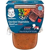 Gerber 3rd Foods Garden Vegetable & Beef Dinner with Lil' Bits, 5 oz Tubs, 2 Count (Pack of 6)