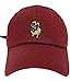 TheMonsta Pug Style Dad Hat Washed Cotton Polo Baseball Cap (Burgundy)