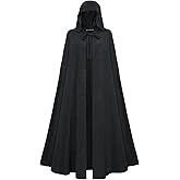 Scarlet Darkness Women Renaissance Hooded Cape Medieval Cloak Hobbit Halloween Costume