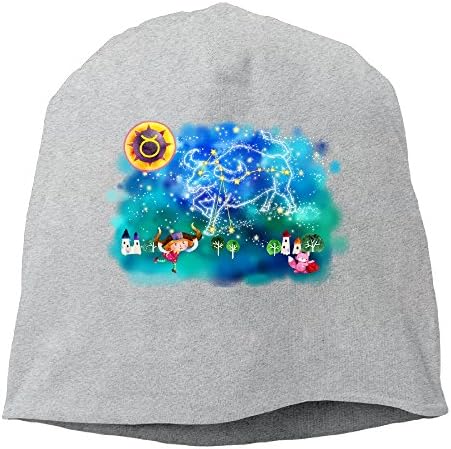 Nglud Cartoon Taurus Sweater Winter Beanie Warm Fleece Lining - Thick Slouchy Cable Knit Skull Hat Ski Cap Print