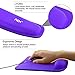 Nex Mouse Mat with Wrist Rest Pad Mouse Pad Keyboard Mouse Memory Foam Stress Disorder Pads Kit Wrist Rest Pad for Surfing and Gaming (Purple)