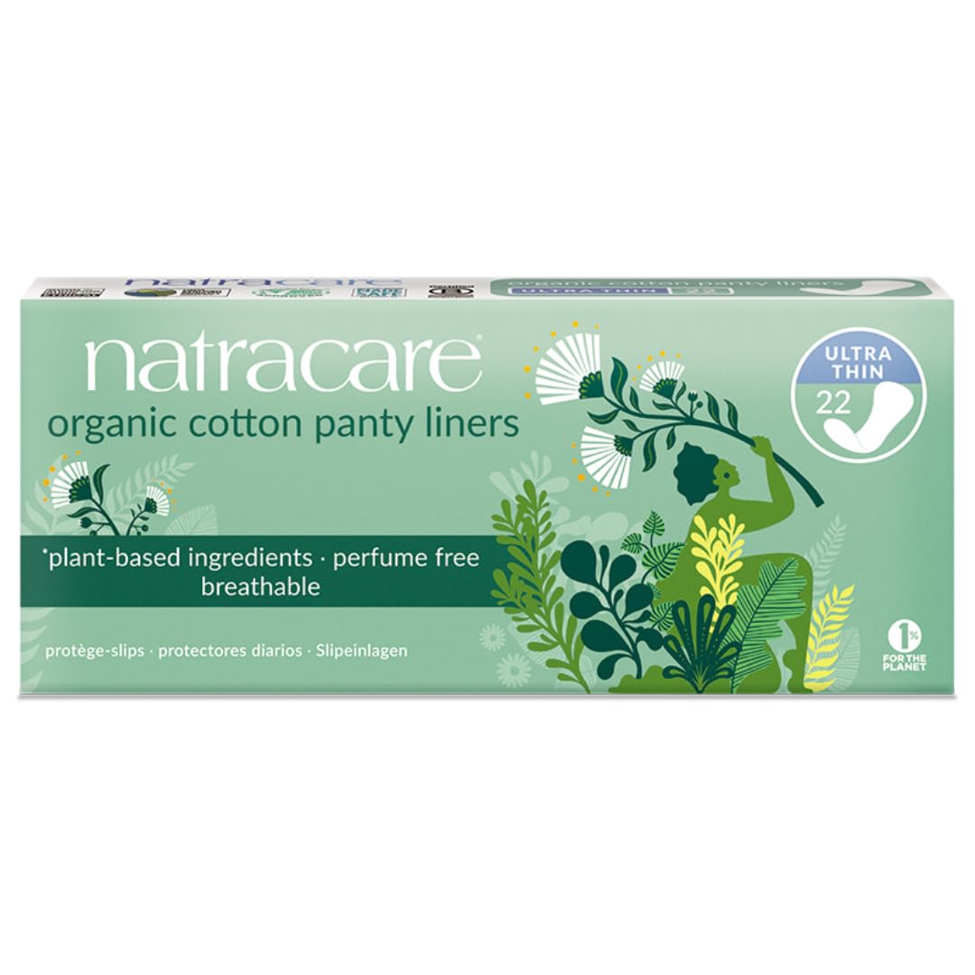 Natracare Organic Cotton Ultra Thin Panty Liners | 1 Pack of 22 Liners
