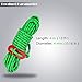 GEERTOP Reflective Guylines 4mm Tent Cords Lightweight Camp Ropes with Aluminum Adjuster Tensioner for Outdoor Camping Hiking Backpacking Survival Gear Green