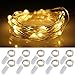 LXS Battery Operated String Lights 10 Sets of 2M /20 LEDS,Amazingly Bright - Ultra-thin Flexible Easy to Wrap Silver Wire For Christmas Wedding Party,Fairy Light Effect(10PCS-Warm White)