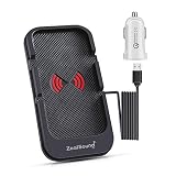 Fast Wireless Car Charger, ZealSound Qi-Certified Car Charge Slim Pad Station Dock & Phone Holder for Car with USB QC 3.0 Adapter 10W/7.5W Quick Charging Compatible for All Qi Enabled Phones (Black)