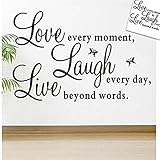 ShungHO love laugh live Wall Sticker DIY Mural Art Decal