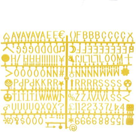 Losga Letter Set for Felt Letter Board - 362 Piece Letters, Numbers, Symbols &amp; Emojis for Changeable Letter Boards - Multiple Colors/Sizes Available (3/4" Golden)