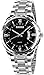 FANMIS Mens Classic Casual Quartz Watch Luminous Hand Stainless Steel Band Roman Numeral Date Watch (Black)