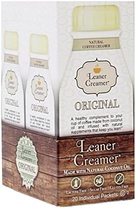 Leaner Creamer: Natural Coconut Oil Based Coffee Creamer - Original (20 Count Travel Box)