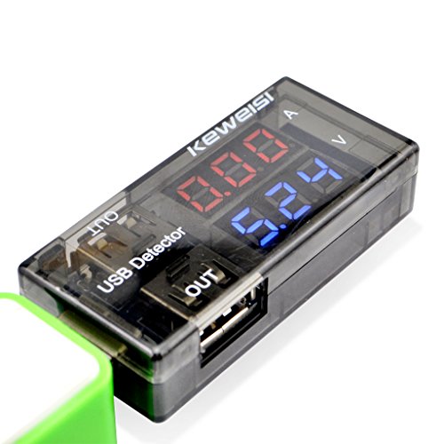OLLGEN USB Voltage Detector Meter Multimeter USB Current Voltage Charging Detector Battery Voltmeter Ammeter Multimeter USB Voltage Tester Mobile Power Panel Monitor Gauge DC LED Display OLLGEN USB Voltage Detector Meter Multimeter USB Current Voltage Charging Detector Battery Voltmeter Ammeter Multimeter USB Voltage Tester Mobile Power Panel Monitor Gauge DC LED Display
